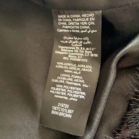bebe evening jacket faux fur brown “fur” size small - Picture 5 of 10